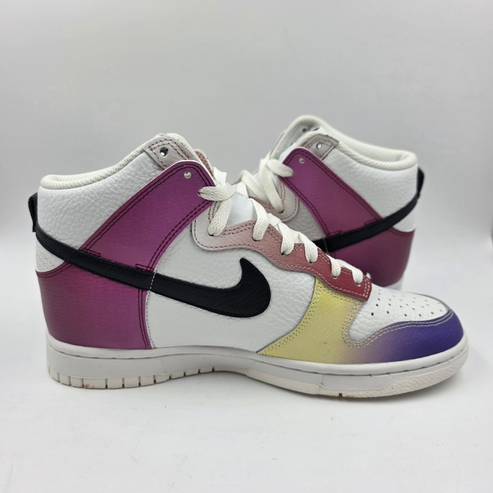 Nike Dunk High Multi-Color Gradient White Black FD0802-100 Womens Size 9 Sneaker - Picture 6 of 10